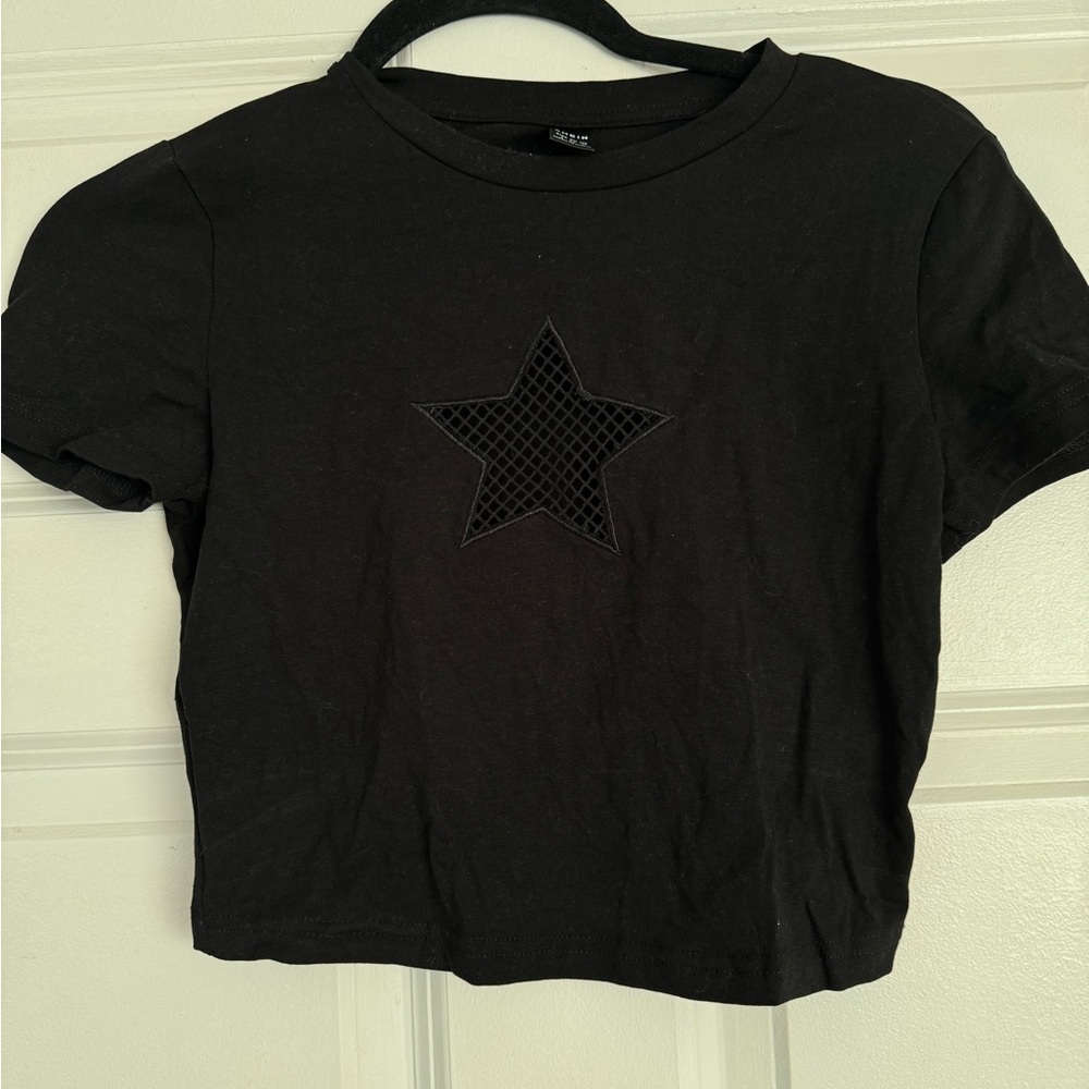 Black festival crop top